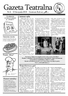 Teatr w Lubinie : Gazeta Teatralna nr 6, listopad 2013