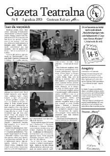 Teatr w Lubinie : Gazeta Teatralna nr 8, grudzień 2013