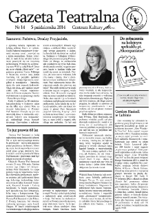 Teatr w Lubinie : Gazeta Teatralna nr 14, październik 2014