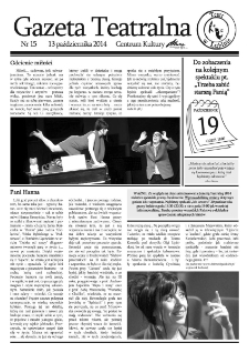 Teatr w Lubinie : Gazeta Teatralna nr 15, październik 2014
