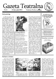 Teatr w Lubinie : Gazeta Teatralna nr 21, listopad 2014