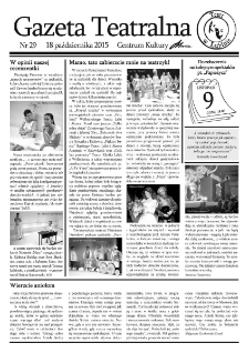Teatr w Lubinie : Gazeta Teatralna nr 29, październik 2015