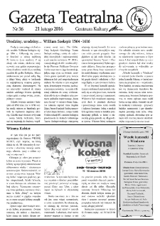 Teatr w Lubinie : Gazeta Teatralna nr 36, luty 2015