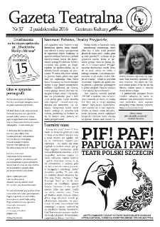 Teatr w Lubinie : Gazeta Teatralna nr 37, październik 2016