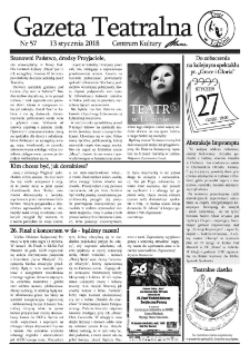 Teatr w Lubinie : Gazeta Teatralna nr 57, styczeń 2018
