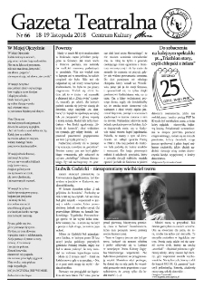 Teatr w Lubinie : Gazeta Teatralna nr 66, listopad 2018