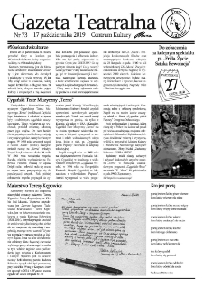 Teatr w Lubinie : Gazeta Teatralna nr 73, październik 2019
