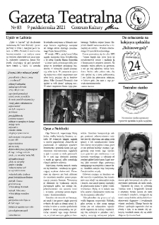 Teatr w Lubinie : Gazeta Teatralna nr 83, październik 2021