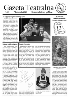 Teatr w Lubinie : Gazeta Teatralna nr 85, listopad 2021