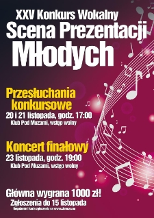 XXV Konkurs Wokalny : Scena Prezentacji Młodych 2017