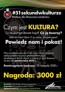 #sekundywkulturze : Konkurs dla filmowc&oacute;w-amator&oacute;w 2020&ndash;2024