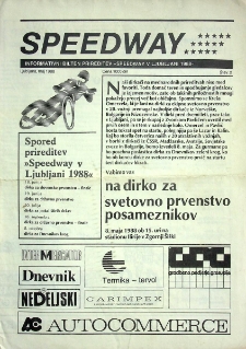 1988 maj 8, Lublana : Runda Wstępna Indywidualnych Mistrzostw Świata na żużlu