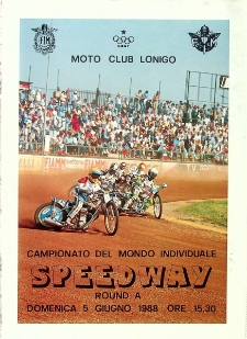 1988 czerwiec 5, Lonigo : Ćwierćfinał Kontynentalny Indywidualnych Mistrzostw Świata na żużlu