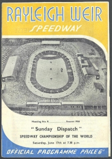 1950 czerwiec 17, Rayleigh : Pierwsza Runda Kwalifikacyjna Indywidualnych Mistrzostw Świata na żużlu