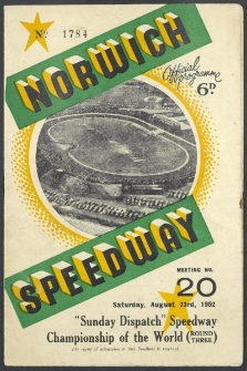 1952 sierpień 23, Norwich : Runda Mistrzowska Indywidualnych Mistrzostw Świata na żużlu