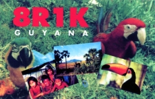 Karta QSL 8R1K : Gujana