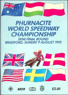 1992 sierpień 9, Bradford : P&oacute;łfinał Indywidualnych Mistrzostw Świata na żużlu