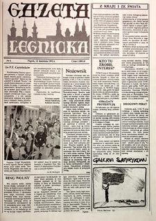 Gazeta Legnicka nr 1, kwiecień `91