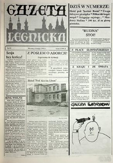 Gazeta Legnicka nr 21, maj`91