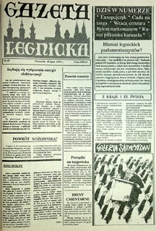 Gazeta Legnicka nr 67, lipiec`91