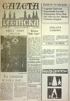 Gazeta Legnicka nr 1 (180), styczeń `92
