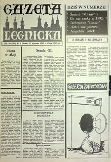 Gazeta Legnicka nr 10 (189), styczeń `92