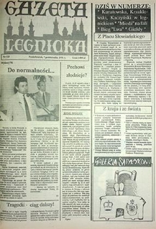 Gazeta Legnicka nr 123, październik`91