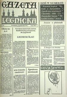 Gazeta Legnicka nr 133, październik`91