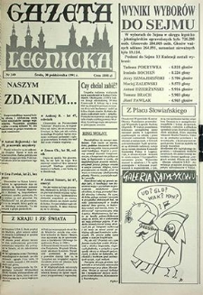 Gazeta Legnicka nr 140, październik`91