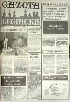 Gazeta Legnicka nr 168, grudzień`91