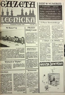 Gazeta Legnicka nr 171, grudzień`91