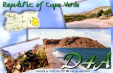 Karta QSL D4A : Republika Zielonego Przylądka : IOTA AF-005