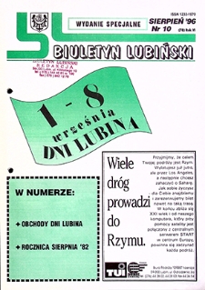 Biuletyn Lubiński nr 10 (78), sierpień `96 : wydanie specjalne