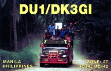 Karta QSL DU1/DK3GI : Filipiny : IOTA OC-042