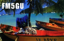 Karta QSL FM5GU : Martynika : IOTA NA-107