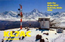 Karta QSL KL7AC : Alaska
