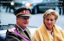 Karta QSL OO4DST/p : Koronacja króla Alberta II : Belgia