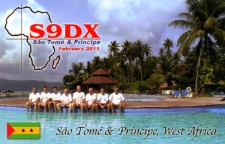 Karta QSL S9DX : Wyspy Świętego Tomasza i Książęca : IOTA AF-023