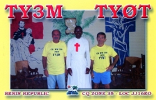 Karta QSL TY3M : Benin