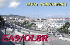 Karta QSL EA9/OL8R : Ceuta