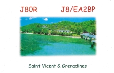 Karta QSL J80R : Saint Vincent i Grenadyny : IOTA NA-109