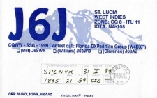 Karta QSL J6J : Saint Lucia : NA-108