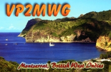 Karta QSL VP2MWG : Montserrat : IOTA NA-103