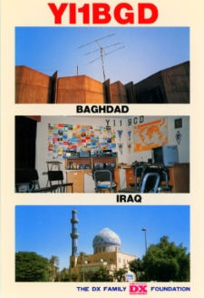 Karta QSL YI1BGD : Irak