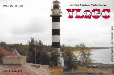 Karta QSL YL2GC : Łotwa