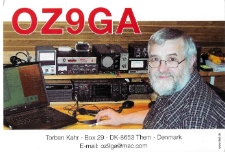 Karta QSL OZ9GA : Dania