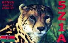Karta QSL 5Z1A : Kenia
