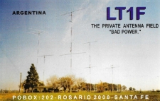 Karta QSL LT1F : Argentyna