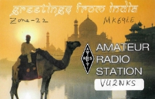 Karta QSL VU2NKS : Indie