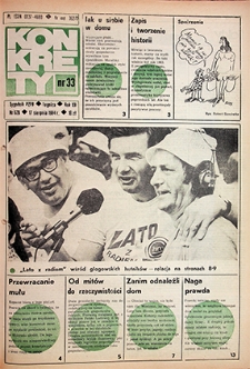 Konkrety nr 33 (628), sierpień `84